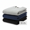 3 Pack: Men'S Soft Plush Fleece Crewneck Sweatshirt - Athletic Pullover Sweater (Available in Big & Tall)