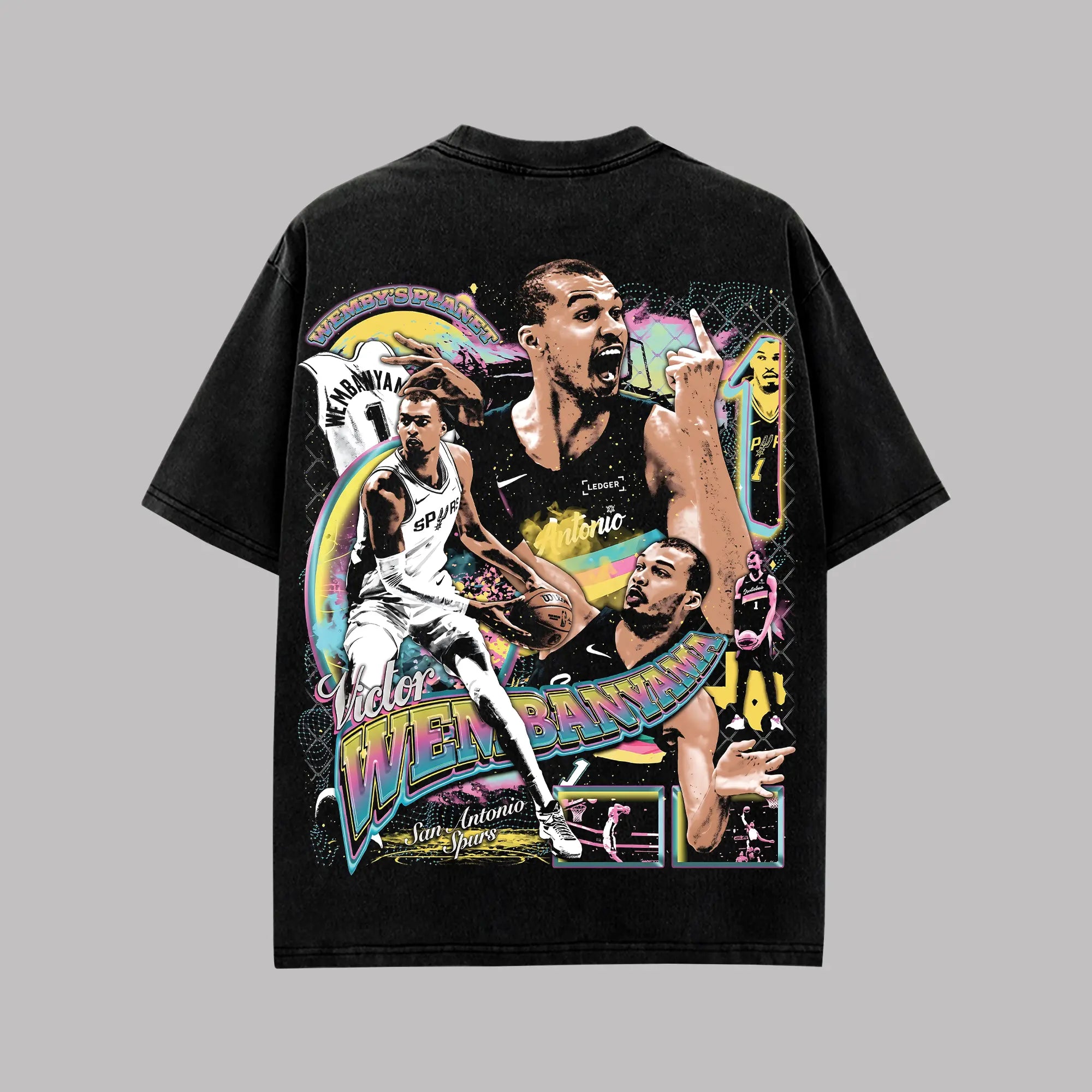 [✨100% Cotton] Victor Wembanyama - VW1 Premium Cotton T-Shirt, Vintage Spurs Nation Graphic Tee, San Antonio Basketball Fans Hoops Streetwear Shirt, Victor Wembanyama Fan Merch, Unisex Oversized Sports Gift Tee
